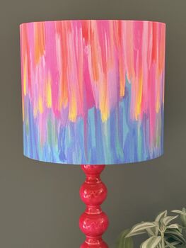 Chartreux Abstract Brushstrokes Lampshade, 7 of 8