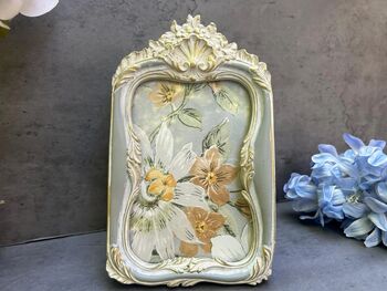 Grey Ornate 6x4 Inch Portrait Photo Frame For Home Decor, 2 of 8