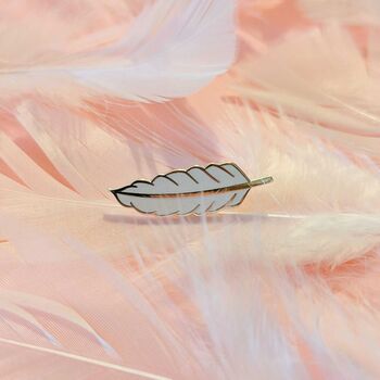 White Feather Enamel Pin Remembrance Gift, 6 of 7