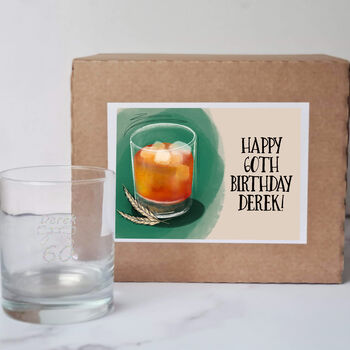 60th Birthday Whisky Glass, 2 of 7