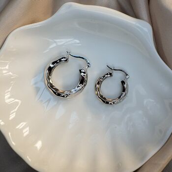 Chateau Hoops Sterling Silver, 6 of 11