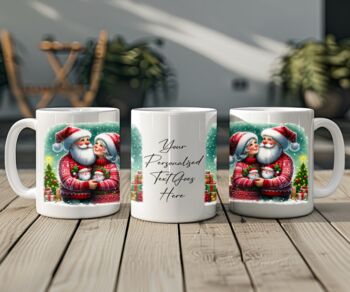 Personalised Mr And Mrs Santa Claus Christmas Mug, 2 of 2