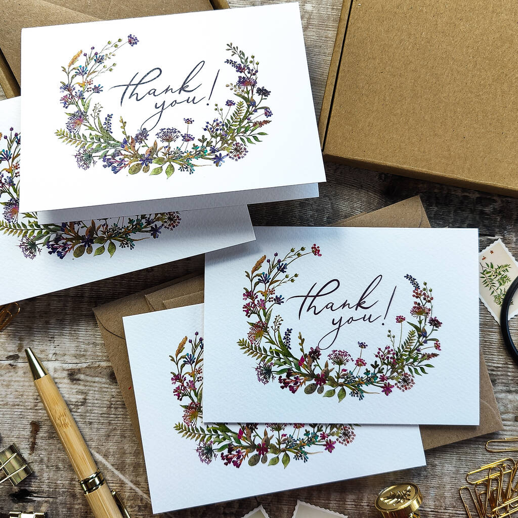 Ditsy Floral Thank You Cards, 1 of 8