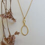 Double Oval Drop Necklace In 22ct Gold Plate, thumbnail 3 of 6