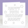 Colour In Personalised Grandma Birthday Card, thumbnail 5 of 5