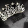 The Agatha Mini Crown Flower Girl Bridal Pearl Oak Leaf Tiara Headband, thumbnail 7 of 11