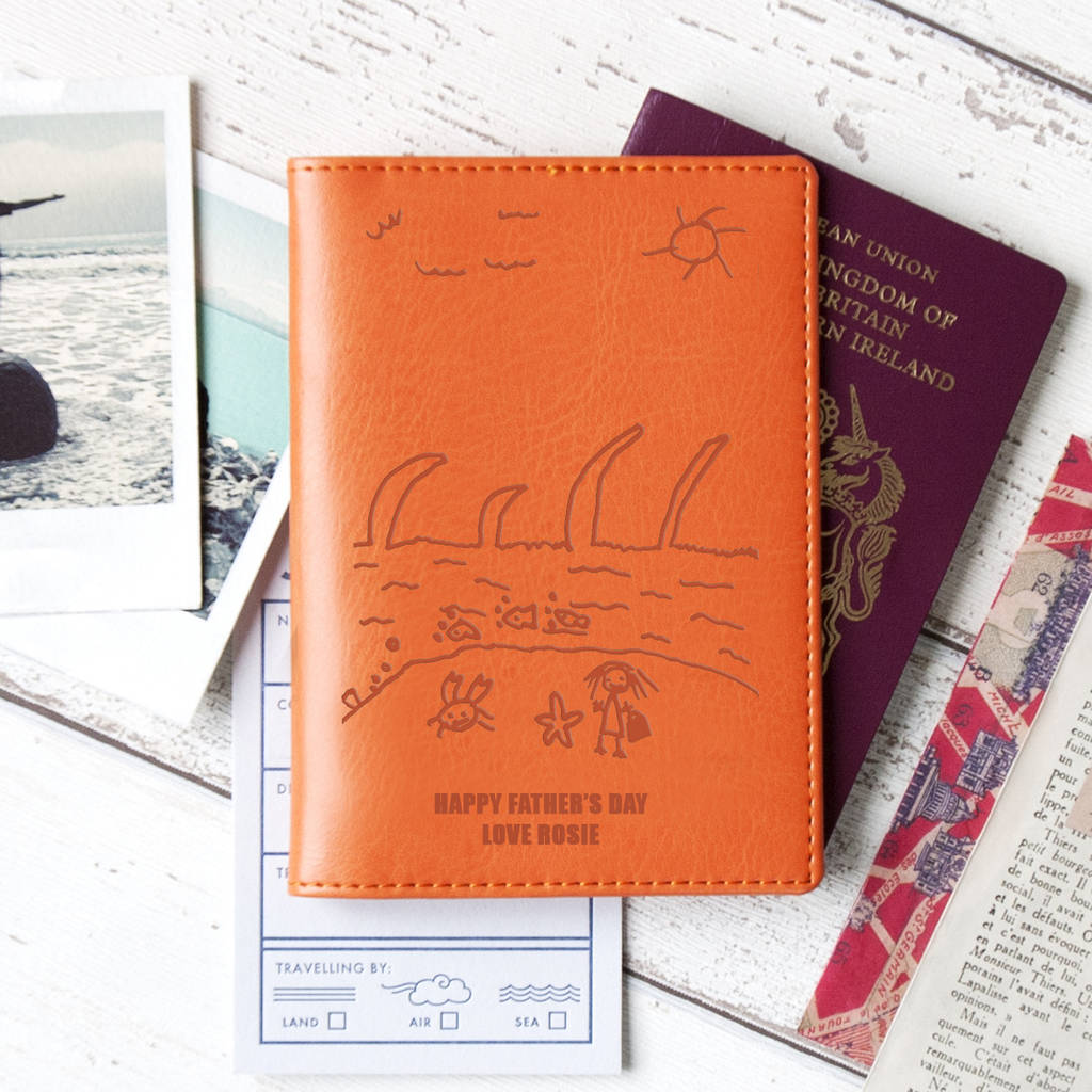 Passport Cover Personalised With Child's Drawing, 1 of 3