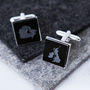 Personalised Map Silver Plated Cufflinks, thumbnail 1 of 9