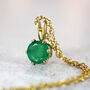 Emerald Solitaire Necklace, thumbnail 5 of 7