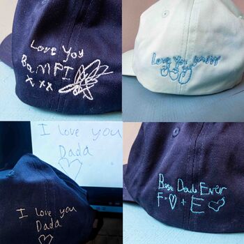 Personalised Hand Writing Cap Gift For Men Or Women, 9 of 11