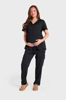 Maternity Ultimate Comfort Fleece Lined Scrub Trouser, 4 of 12