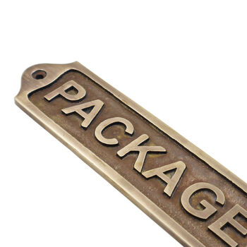 Custom Packages Brass Plaque With Vintage Finish, 3 of 11