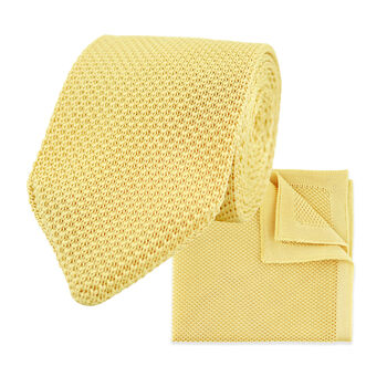 Men's Knitted Bow Tie In Pastel Yellow | Perfect Wedding Neck Tie For Groomsmen | Gents Woven Tie, 8 of 11