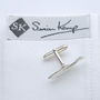 Salmon Cufflinks In Sterling Silver, thumbnail 2 of 2