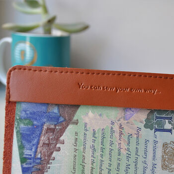 Stitch Where You've Been Leather Passport Cover, 7 of 12