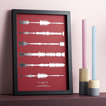 Personalised Metallic Favourite Song Sound Wave Print, 4 of 10