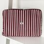 Blushberry Scallop Stripes Towel Laptop Sleeve, thumbnail 1 of 4