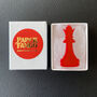 Red Acrylic Chess Queen Brooch, thumbnail 2 of 3