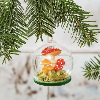 Personalised Mushrooms Dome Bauble, 2 of 3