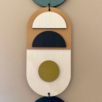 Multi Colour Wall Art Geometric Wall Hanging Home Decor, 3 of 7