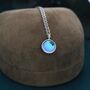 Moonstone Coin Pendant Necklace In Sterling Silver, thumbnail 1 of 9