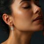 Sterling Silver Moonstone Teardrop Hook Earrings, thumbnail 2 of 5