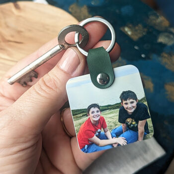 Square Photo Keyring For Dad Or Grandad, 3 of 4