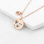 Personalised Rose Gold Plated Heart And Disc Necklace, thumbnail 3 of 11