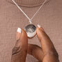 Personalised Large Star Oval Locket In Sterling Silver, thumbnail 7 of 12