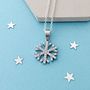 Pave Snowflake Necklace, thumbnail 2 of 4