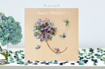 Grandma Birthday Butterfly Flower Card. Blue Peony, 8 of 12