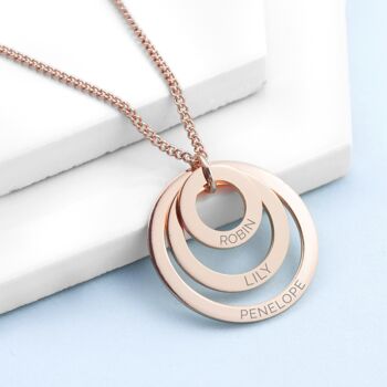 Personalised Rings Of Love Necklace, 2 of 5