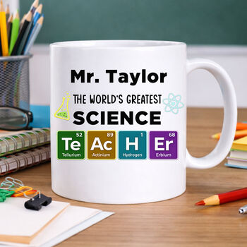 Personalised The World’s Greatest Science Teacher Mug 11oz Glossy White, 2 of 2