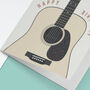 Acoustic Guitar Birthday Card | Guitarist Music Card, thumbnail 4 of 5