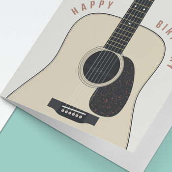 Acoustic Guitar Birthday Card | Guitarist Music Card, 4 of 5
