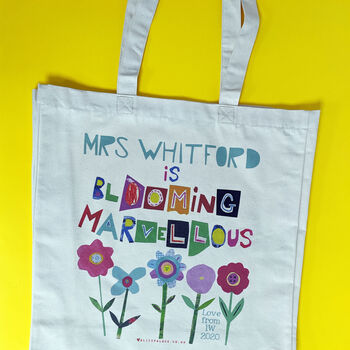 Personalised Blooming Marvellous Teacher Bag, 3 of 9