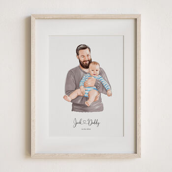 Personalised Father’s Day Gift – Hand Drawn Football Portrait From Photo | Custom Watercolour Artwork For Dad, Grandad Or Daddy’s Dream Team, 7 of 9