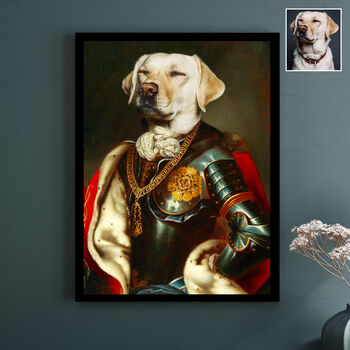 Personalised Lieutenant Officer Renaissance Pet Portrait, 10 of 12