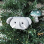Handmade Elephant Christmas Tree Decoration, thumbnail 1 of 2