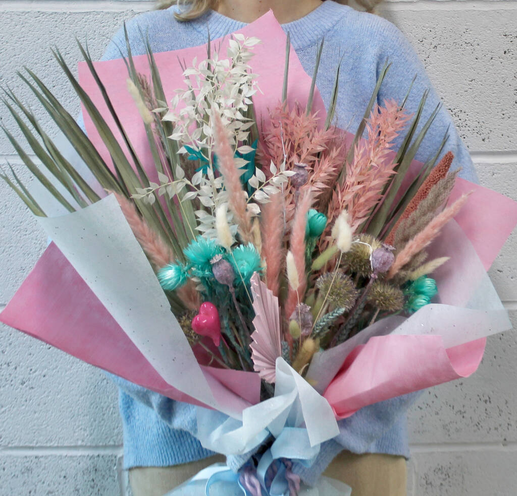 Perfect Pastels Dried Flower Bouquet, 1 of 4