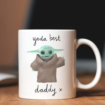Personalised Yoda Best Daddy, Dad Or Grandad Mug, 2 of 7