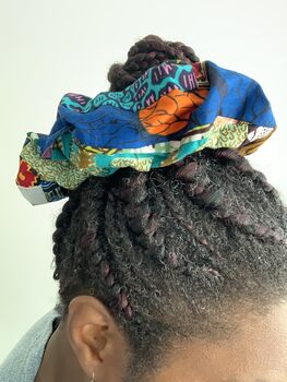 Oversize African Patchwork Scrunchie, 3 of 4
