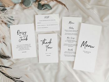 Modern, Black And White Wedding Save The Dates, 4 of 4