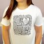 Colour In Childrens Love T Shirt, thumbnail 1 of 10