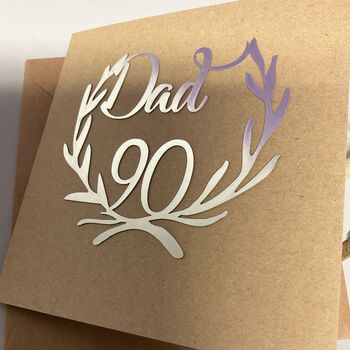 Personalised Papercut 90th Birthday Card, 11 of 12
