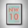 Nw10 Brent London Typography Postcode Print, thumbnail 6 of 10