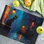 Nocturnal Guardian Textured Glass Chopping Boards, thumbnail 5 of 8