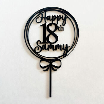 Personalised 18th Birthday Acrylic Cake Topper, 2 of 5