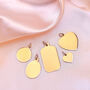 Personalised 9ct Gold Pendant Charms Heart Round Plaque, thumbnail 1 of 7