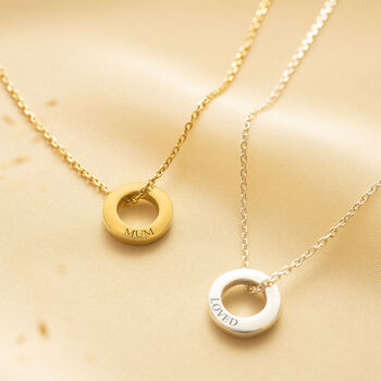 Sterling Silver Family Mini Eternal Rings Personalised Necklace, 5 of 12